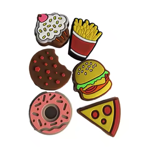 ZARSIA-Silicone Tennis Racket Vibration Damper, Food, Hamburger, Pizza, Cookie, Shock Absorber, Tenn