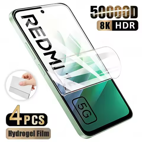 4PCS Hydrogel Film For Xiaomi Redmi 15 5G 15C 14C 13 13C 12 12C A1 A2 Plus A3 Turbo 4 Pro 10C 10A 10