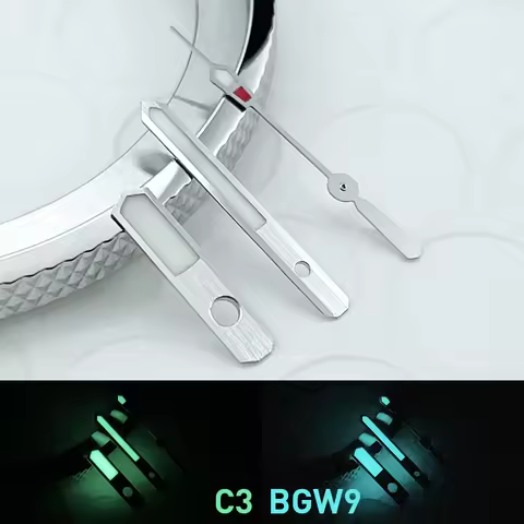 Brushed C3 Green Luminous Hands for NH35A NH36A Movements, High-End Upgrade for SKX Marine SBDX001 L