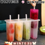 WINTE3U Ice Cream Molds, DIY with Cover Ice Cream Tools, Household Gadgets Reusable 4-Link Homemade 