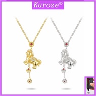 Kuroze  Money Abundance Full Diamond Little Horse Luxurious Versatile Tassel Necklace Zodiac Year Ho