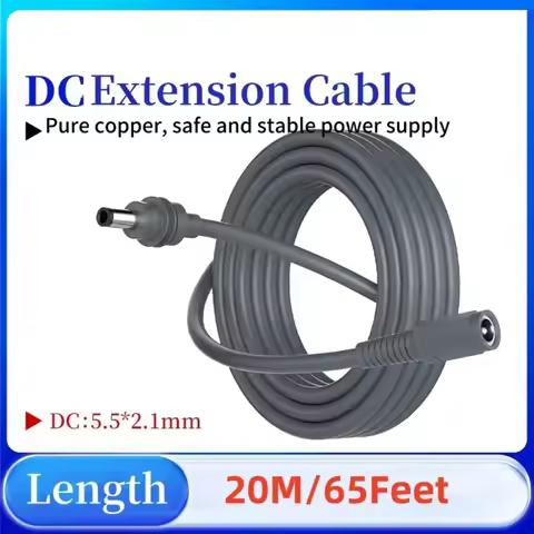 DC Male To Female Extension Adapter Cable DC5521 20AWG DC Power Extension Cabel PVC Waterproof for S