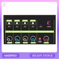 [gaozuo523] Portable 4-Way Audio Mixer, 4-in and 1-Out Stereo Mixer, Small DJ Mixer Easy Install Easy to Use