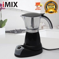 I-MIX Moka Pot หม้อต้มกาแฟสด ไฟฟ้า มอคค่าพอทไฟฟ้า สำหรับ 6 cup 1614-041 สีดำ