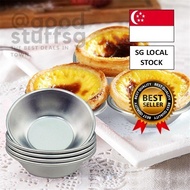 [SG FREE ] 5Pcs Reusable Tinplate Flower Egg Tart Mold / Alloy Cupcake Egg Tart Mold / Nonstick Ripp