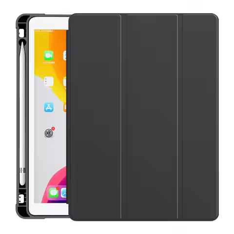 Compatible with iPad Air 2 – Premium Leather Folio Case Cover for Apple A1566, Shockproof & Scratch-