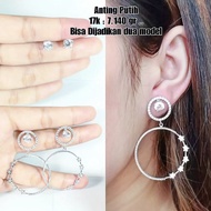 Anting Emas / Mas Putih 75% Berat 7.140 Gram