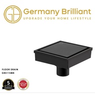 GBS115-MB smartdrain black matte bathroom drain black original GERMANY BRILLIANT GBS115-MB