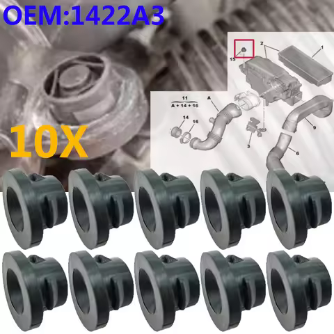 10X 1.6HDI Air Filter Box Rubber Washer Grommet Insertion Eyelet Elements 1422A3 For Citroen C2 C3 C