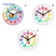 [Shamjina] Silent Analog Clock for Kids, Night Lamp Table Clock for Child Bedroom