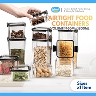 Square Airtight Food Storage Cans Transparent Sealed Cereal Containers Oatmeal Dried Fruit Fresh Kee