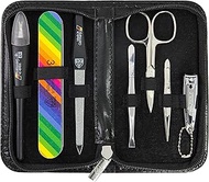 3 Swords Germany - brand quality 9-piece pedicure kit set - callus remover and nail care tools with 