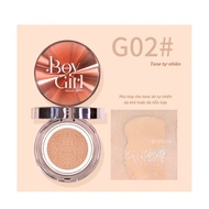Phấn Nước Cushion GOGO TALES Che Khuyết Điểm Nâng Tone Glazed Soft Air Boy Girl Kèm Lõi Thay Thế SHU