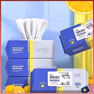 80pcs Kitchen Cleaning Wipes Strong Decontamination Kitchen Wipes Degreasing Lap Pembersih Dapur