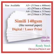 Simili White Paper 140gsm 50pcs High Quality for Digital / Laser Printing / Printer