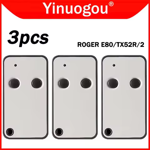 3PCS ROGER E80/TX52R/2 TX54R TX22 H80 M80 TX1 TX10 Garage Door Remote Control Duplicator 433.92MHz E
