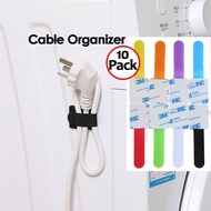 10 Pieces Self Adhesive Velcro Tape Cable Organizer Office Cable Management