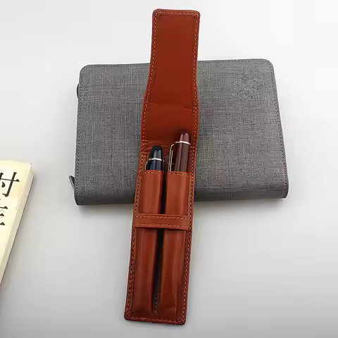 Luxury PU Leather 2 Slots Jinhao x159 Specification Fountain Pen Tray Holder Pencil Case Office Scho