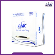 Link สายโทรศัพท์ TIEV 4C x 0.65 4แกน 2คู่สาย interlink 4core เบอร์0.65 รุ่น UL-1034 By NAS