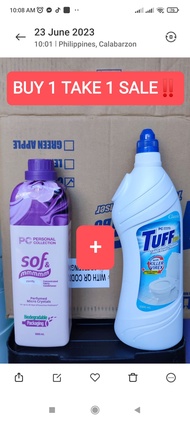 Buy 1 take 1 Sof fabric conditioner and Tuff toilet bowl cleaner 1000ml Personal Collection