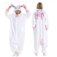 New Pokemon Eevee Scorbunny Cartoon One-Piece Pajamas Halloween Cosplay Costume Kigurumi Onesie