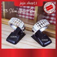 PUTIH | 925 Silver CZ White Stones Abacus Ring | 925 Silver (Earloop) | 925. Silver Abacus White Stone Ring