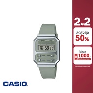 CASIO นาฬิกาข้อมือ CASIO รุ่น A100WEF-3ADF วัสดุเรซิ่น สีเขียว