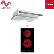 [0% 10 เดือน] (TEKA) เครื่องดูดควัน รุ่น EL 60 + เตาไฟฟ้าแบบฝัง รุ่น VE 2 NK