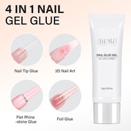 AILLSA Solid Gel Nail Glue for Nail Tips - Super Strong Gel Glue for Professional Fake Acrylic Soft 