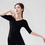 D0801 Latin Dance Clothes Female Adult Practice Clothes Summer Dance Practice Clothes Tops Modern Da