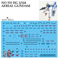 Water Decal [DELPI] 331 HG 1/144 AERIAL GUNDAM Slide 331N 331H