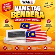 NAMETAG BENDERA LENCANA PIN MAGNET BENDERA MALAYSIA / MALAYSIA TAG / EPOXY AND PIN