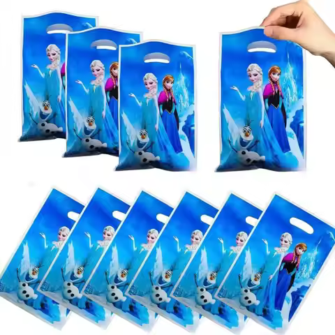 10pcs Disney Frozen, stitch, Lightning McQueen anime merchandise shopping bag, gift bag, party packa