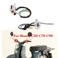 1 Pair Motorcycle Handle Bar Switch Switches Brake Lever For Honda C50 C70 Passport C90 Scooter
