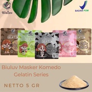 BPOM Biuluv Gelatin Blackhead Mask 5 Gram - Biuluv Gelatin Mask & Paradista gelatin mask - 100% Blac