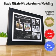 FREE GIFT BOX / Kado ultah 10R / cetak foto plus bingkai kaca / kado