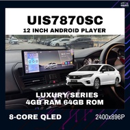 12 Inch UIS7870SC 2.7Ghz Android 13 4GB RAM 64GB ROM Android Player Honda City GN2/GN5