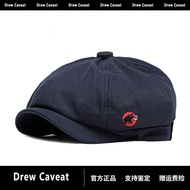 [Overseas Selection] Drew caveat Retro Short Brim Solid Color Newsboy Beret Men Women Octagonal Hat