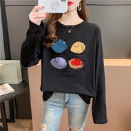 [AMYGO] Baju T Shirt Perempuan Lengan Panjang Women Long Sleeve Wanita Murah Baju T Shirt Perempuan Lengan Panjang Blous