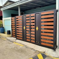 pintu pagar motif kayu bahan grc