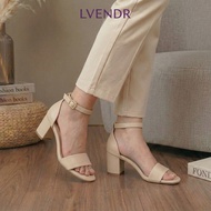 LVENDR | Rumi Sandal Heels 5 cm Block Heels Women's Trendy Basic Simple Office Shoes L-2019