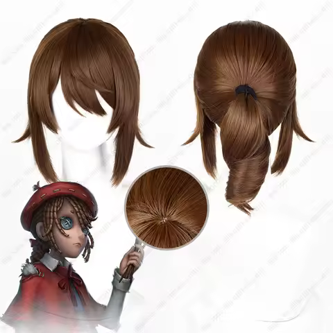 IDV Painter Edgar Valden Cosplay Wig 37cm Long Brown Wigs Heat Resistant Synthetic Hair