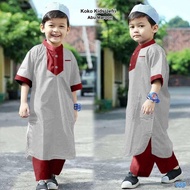 KEMEJA Reseller Only Shirt koko for Children Ages 8-15 Years. PN401 Kids Jefri/Set / /Busana - Grey 