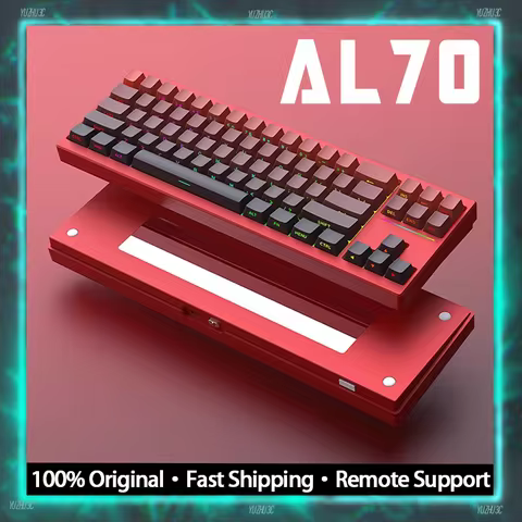 HJS AL70 Customized Mechanical Keyboard Barebones Kit DIY Hot Swappable 2.4G BT Wireless CNC Aluminu