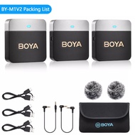 BOYA BY-M1V Wireless Microphone ไมโครโฟนไร้สาย น้ำหนักเบา ชุดไมค์เหล่านี้มีพอร์ต RX/RXD/RXU