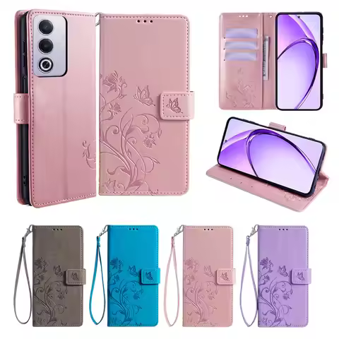 Butterfly Motifs Protective Cover for OPPO A5 Pro A3 A2X A1 Pro Oppo A98 A96 A95 A94 A93S A91 Leathe