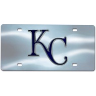 FANMATS 27557 MLB - Kansas City Royals 3D Stainless Steel Diecast License Plate
