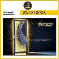 Vitally Aluminium Swing Door  Pintu Tandas Jenis Swing / Aluminium Toilet Door Swing Doo