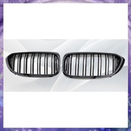 Car Double Slat Front Bumper Grille for 5 G30 G31 G38 530i 540i 2018-20120 Middle Grille