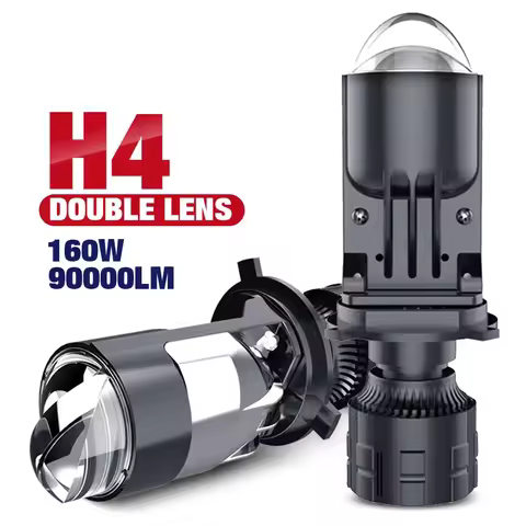 H4 Lens Headlights 160W 90000LM Auto Lamp Mini Lens LED 9003 HIB2 Bulbs Car Motorcycle Dual Projecto